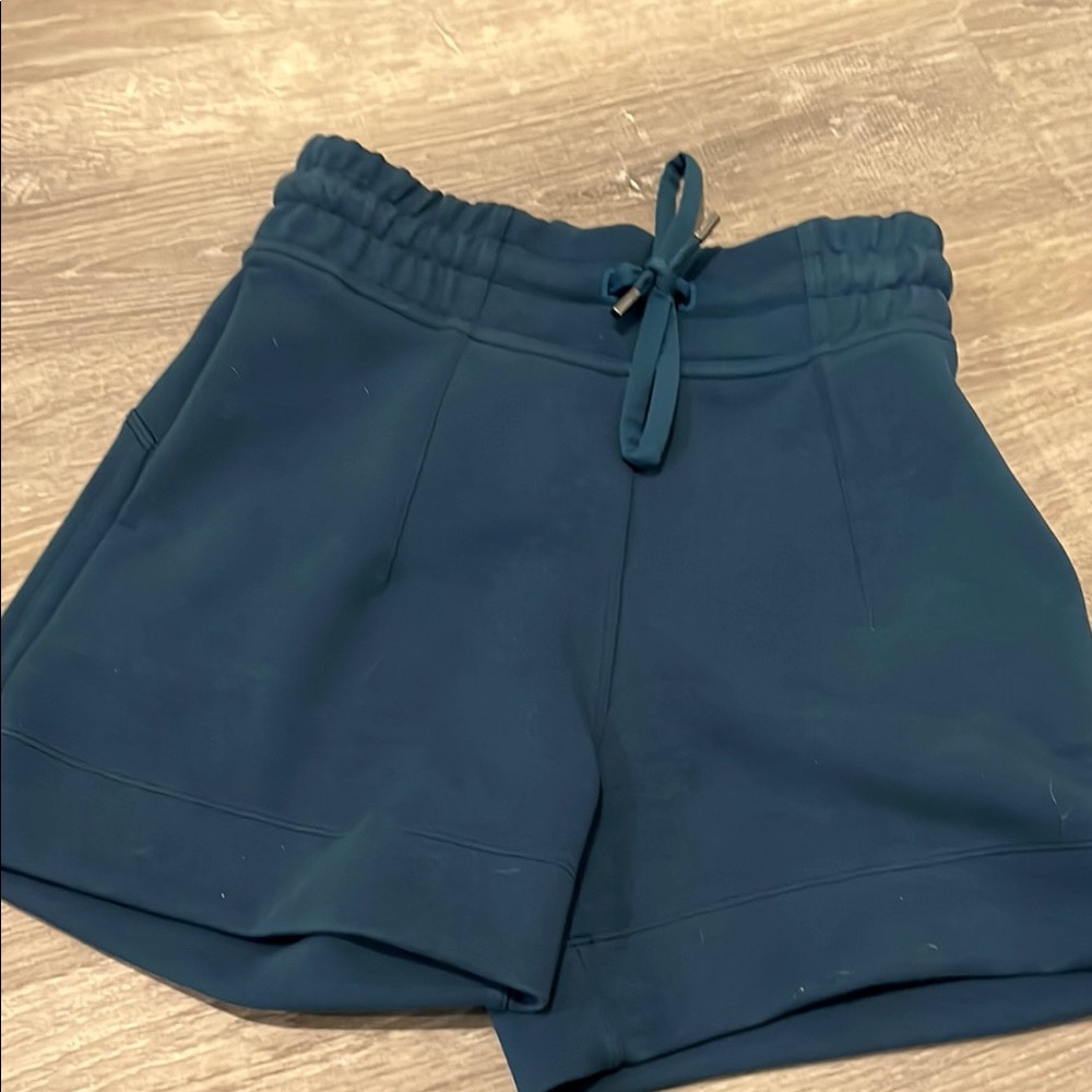 Lululemon navy soft stream high rise shorts
